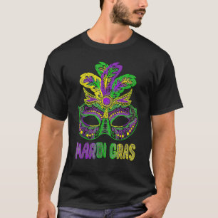 Mardi Gras Yall Carnival Mask Beads Costume New Or T-Shirt