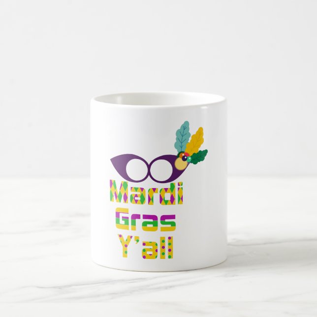 Mardi Gras Y'all Coffee Mug (Center)