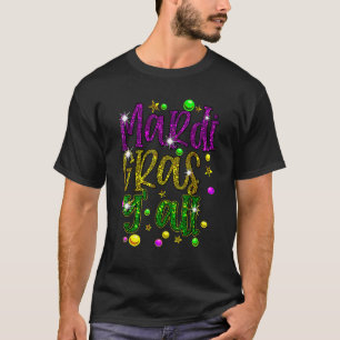 Mardi Gras Y'all Galveston Fun Cute Beads And Mask T-Shirt