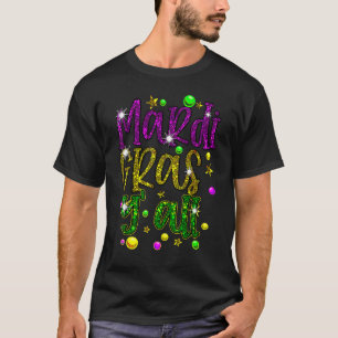 Mardi Gras Y'all Galveston Fun Cute Beads And Mask T-Shirt