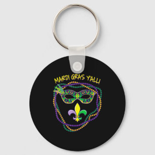 Mardi Gras Yall Key Ring