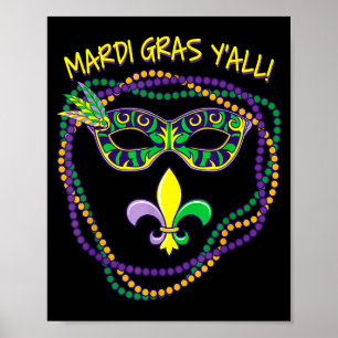 Mardi Gras Yall Poster