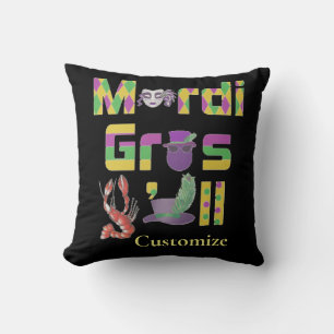 Mardi Gras Y'all Thunder_Cove Cushion