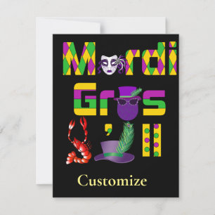 Mardi Gras Y'all Thunder_Cove Holiday Card