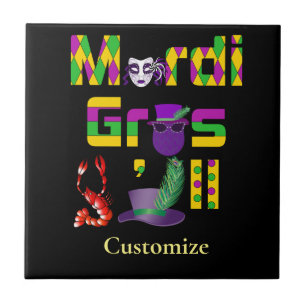 Mardi Gras Y'all Thunder_Cove Tile