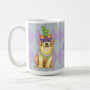 Mardi Gras Yellow Lab Coffee Mug