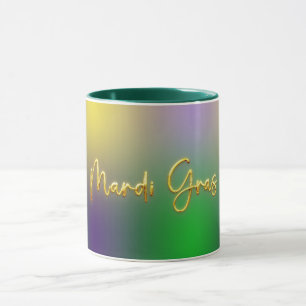 Mardi Gras Yellow, Purple, Green Mug