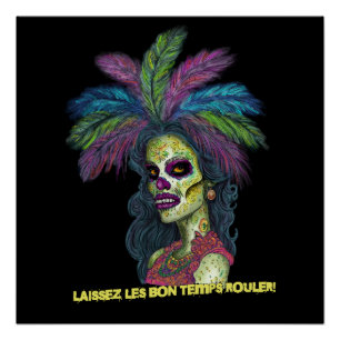 Mardi Gras Zombie Poster