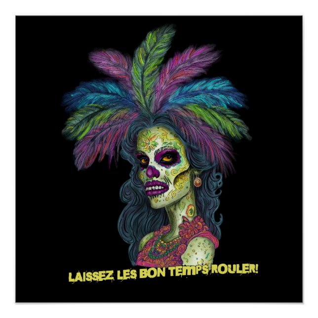 Mardi Gras Zombie Poster (Front)