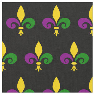 Mardi grass fleur-de-lis pattern fabric