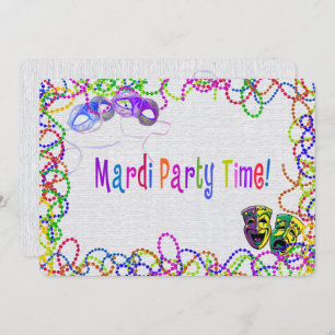 Mardi Grass Party Invite