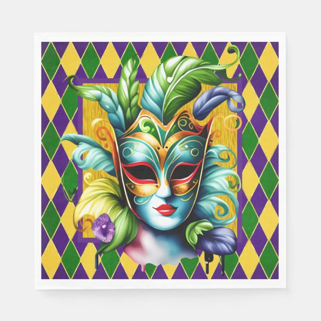 Mardi Grass Party Napkin (Front)