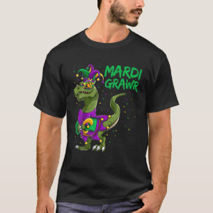 Mardi Grawr Dino Jester Outfit, Mardi Gras T Rex K T-Shirt