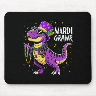 Mardi Grawr Dinosaur Boys Kids Toddler Funny Mardi Mouse Mat