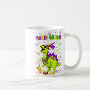 Mardi Grawr Rex Dino Gras Artwork Coffee Mug