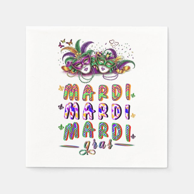 Mardi Mardi Mardi Gras Napkin (Front)