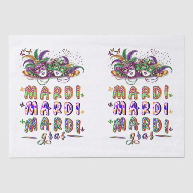 Mardi Mardi Mardi Gras Tissue Paper (Front)