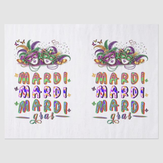 Mardi Mardi Mardi Gras Tissue Paper (Front)