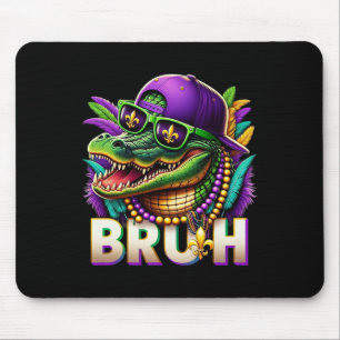 Mardigator Alligator Bruh Mardi Gras Costume Teens Mouse Mat