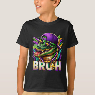 Mardigator Alligator Bruh Mardi Gras Costume Teens T-Shirt
