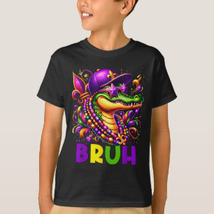 Mardigator Alligator Bruh Mardi Gras T-Shirt
