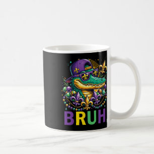 Mardigator Alligator Bruh Shirt Mardi Gras Costume Coffee Mug