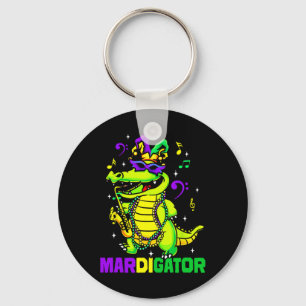 Mardigator Funny Mardi Gras Costume Men Women Kid Key Ring