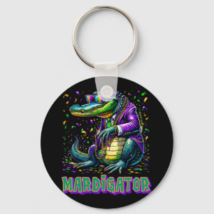 Mardigator Funny Mardi Gras Costume Men Women Kid Key Ring