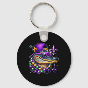 Mardigator Mardi Gras Alligator Costume Men Women Key Ring