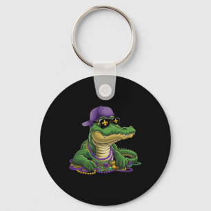 Mardigator Mardi Gras Alligator Costume Men Women Key Ring