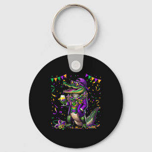Mardigator Mardi Gras Alligator Costume Men Women Key Ring