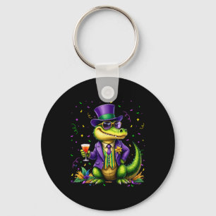Mardigator Mardi Gras Alligator Costume Men Women Key Ring