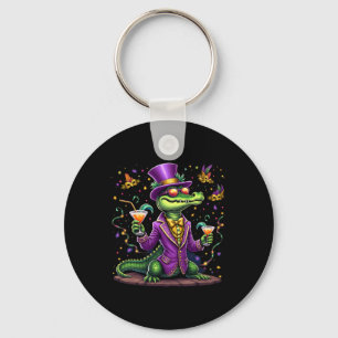 Mardigator Mardi Gras Alligator Costume Men Women Key Ring