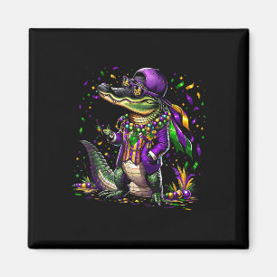 Mardigator Mardi Gras Alligator Costume Men Women Magnet