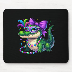Mardigator Mardi Gras Alligator Costume Men Women Mouse Mat