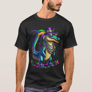 Mardigator Mardi Gras Alligator Men Women Mardi Gr T-Shirt