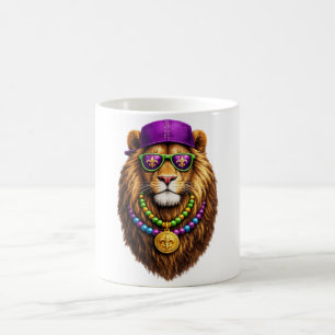 Mardigator Mardi Gras Lion Costume Mardi Gras Coffee Mug