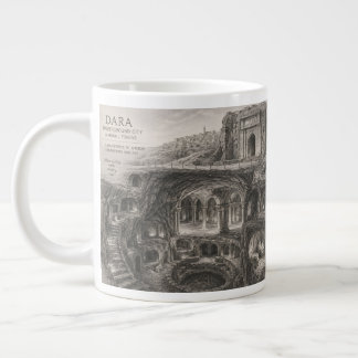 Mardin Dara Underground City Sketch Large Coffee Mug