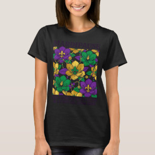 Mardipause Menopause Mardi Gras Beads T-Shirt