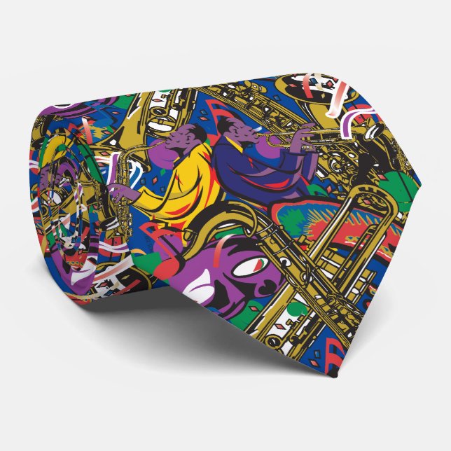 Mardis Gras New Orleans Tie (Rolled)