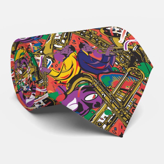 Mardis Gras New Orleans Tie (Rolled)