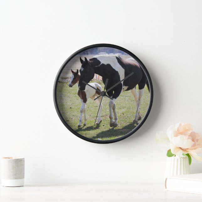 Mare and Filly Walking Clock (Home)
