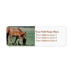 Mare and Foal Address Label