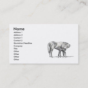 Mare and Foal Business Card