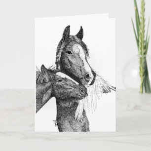 Mare and Foal Mother's Day Card