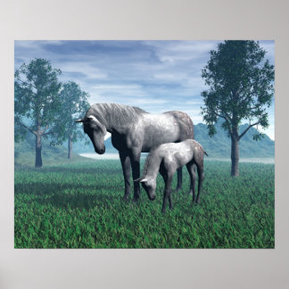 Mare and Foal Poster
