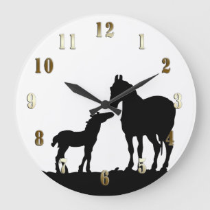 Mare and Foal  Wall Clock