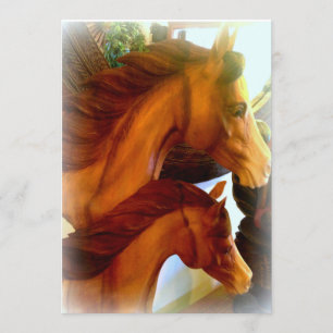 mare and pony invitation card