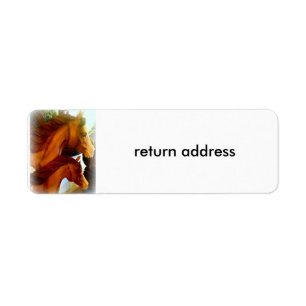mare and pony return address label