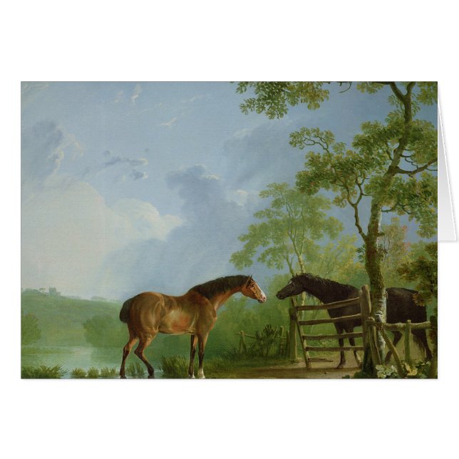 Mare and Stallion in a Landscape (Front Horizontal)
